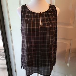 Sleeveless Loft Outlet Blouse with Button at Front